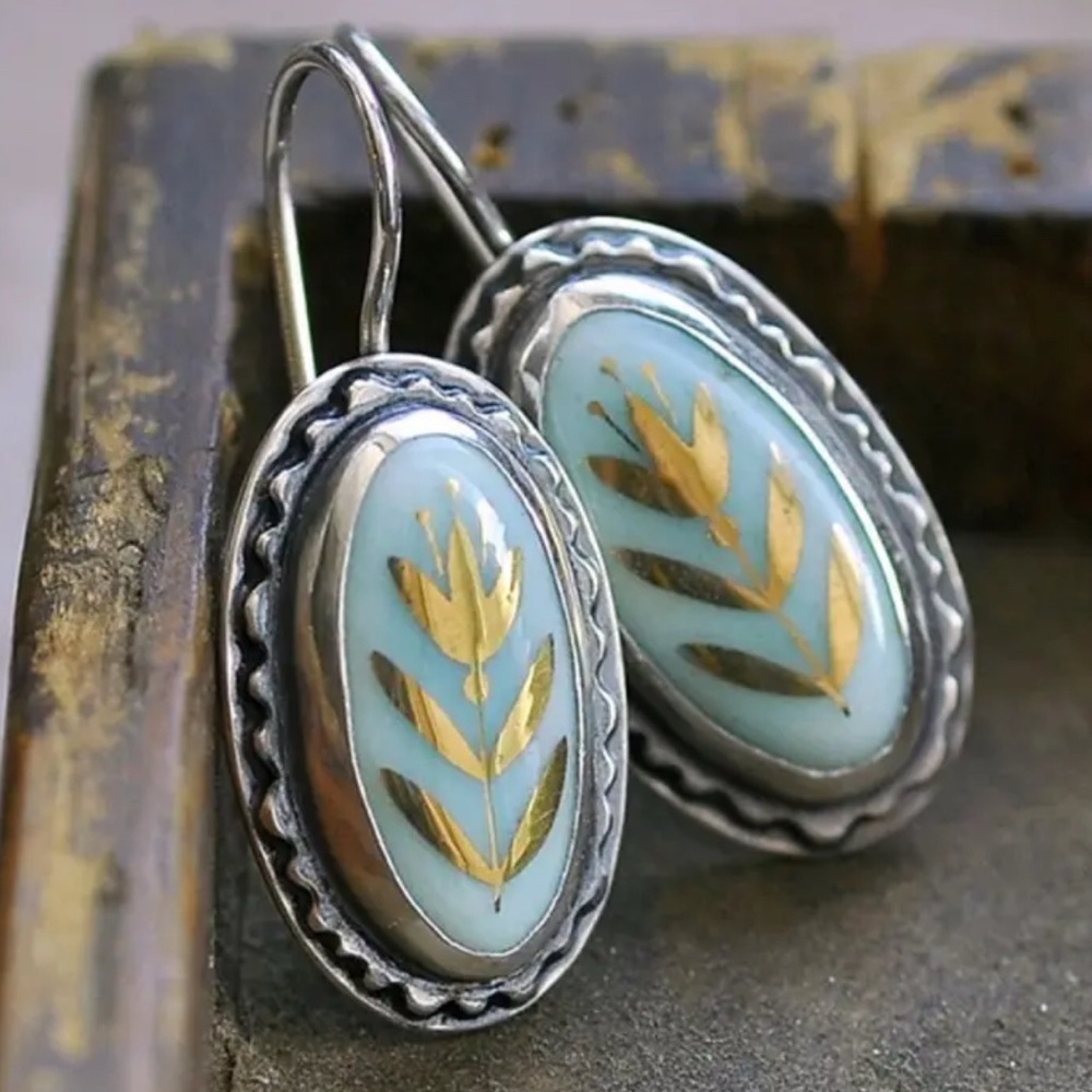 Vintage-Inspired Silver and Gold Dangle Earrings